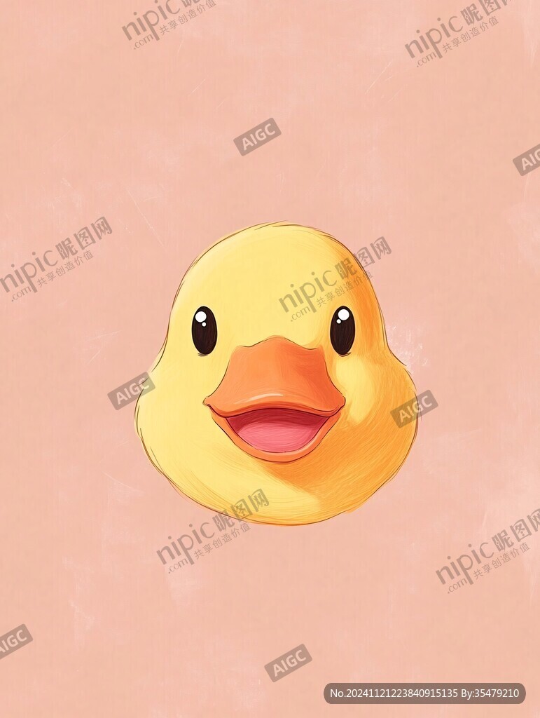 魅力小黄鸭插画