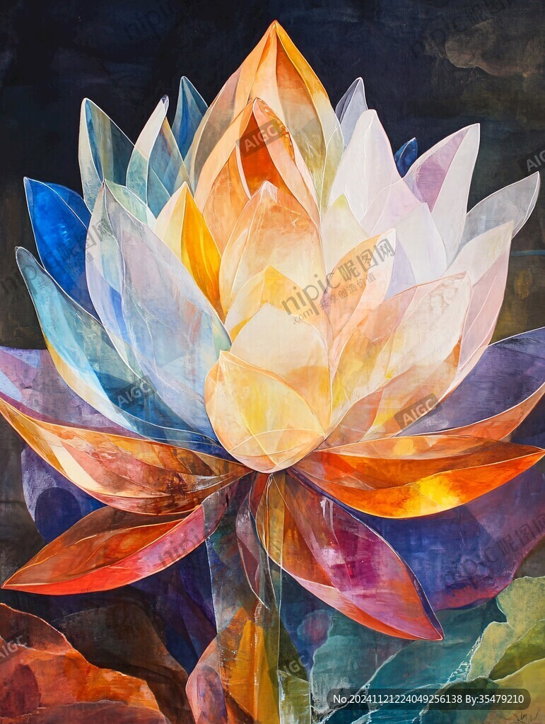 莲花多重曝光