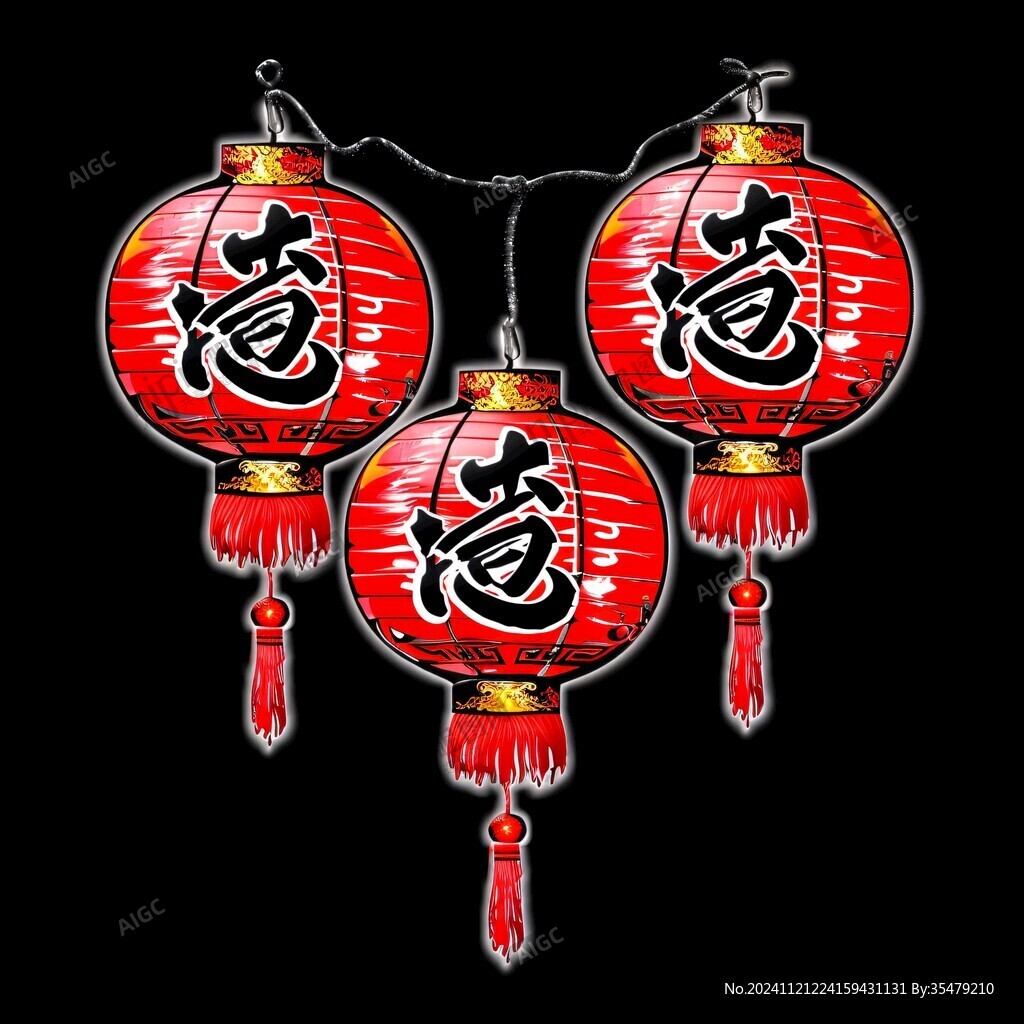 福装饰立体灯笼