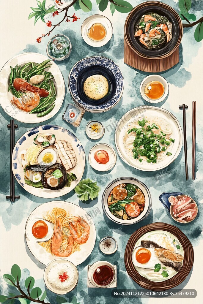 杭帮菜插画