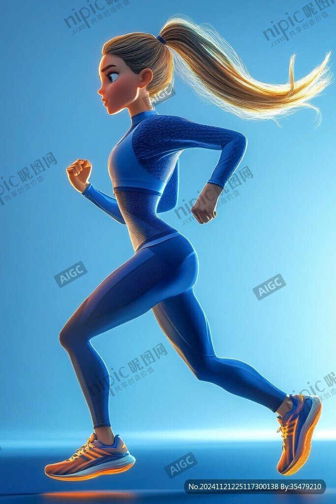 奔跑插画