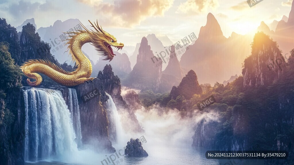 龙吐水壁纸