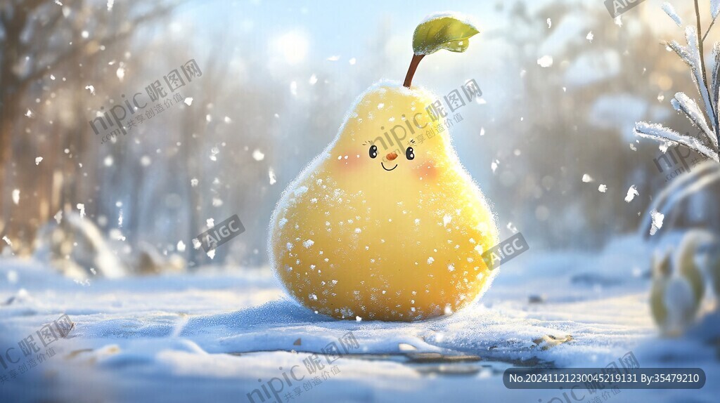 冰糖雪梨插画