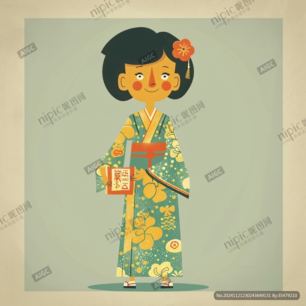 卡通日本女孩