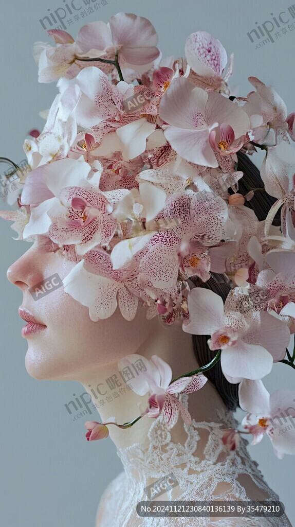 人头花艺造型