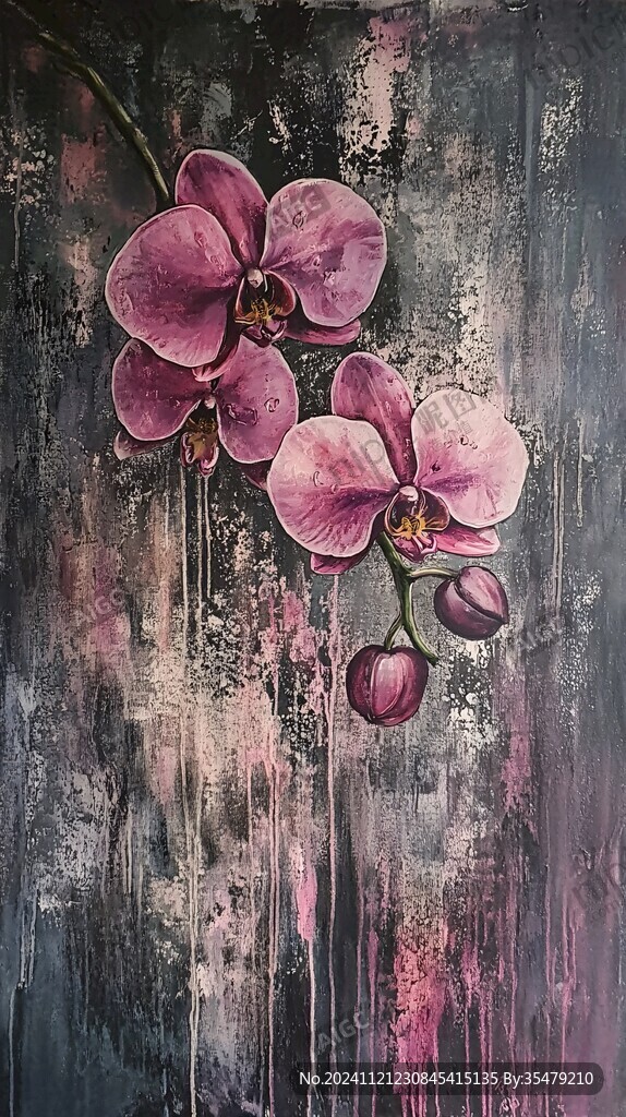 兰花壁画