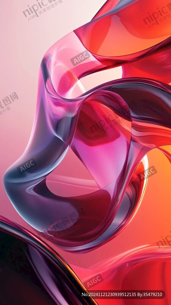 多彩曲线唯美高雅形状