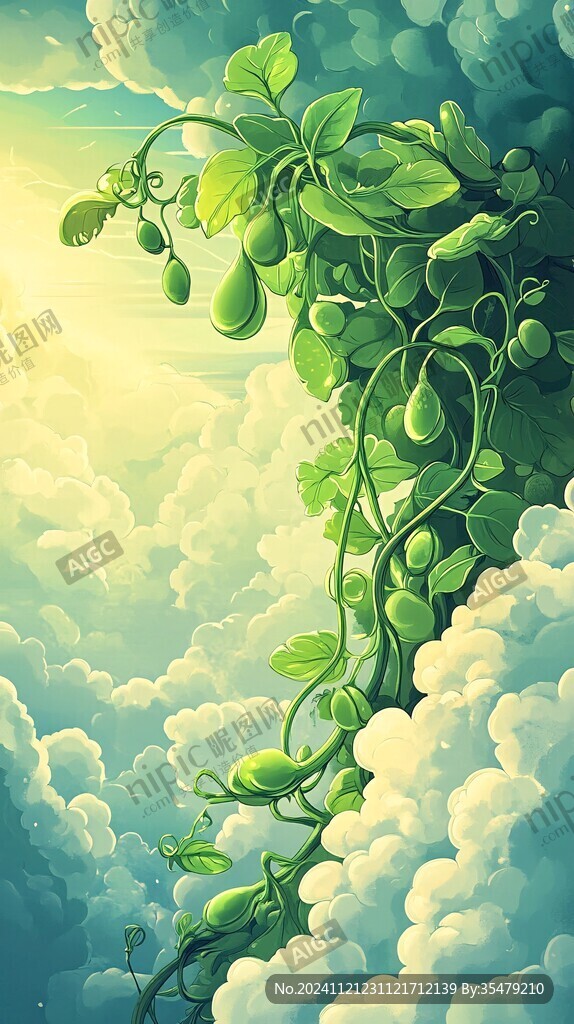 插画风豌豆