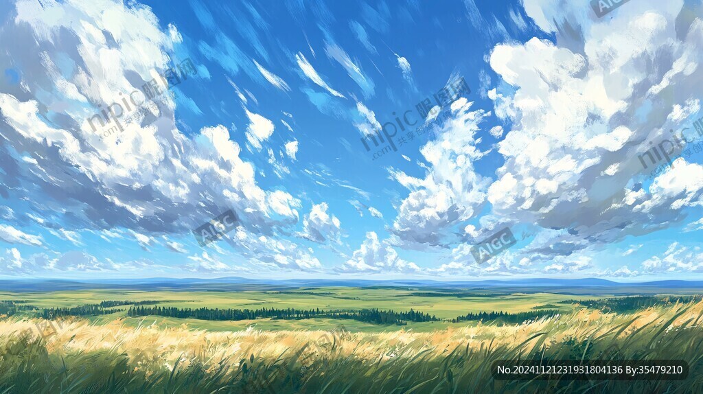 草地原画