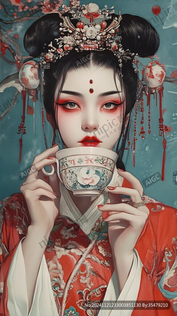 半面妆人物