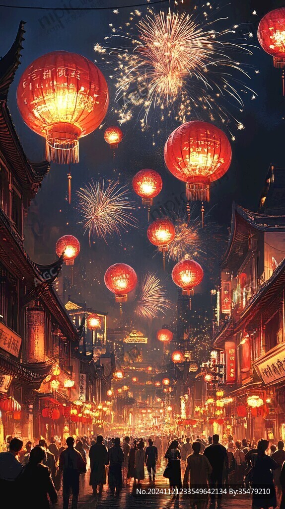 插画元宵节