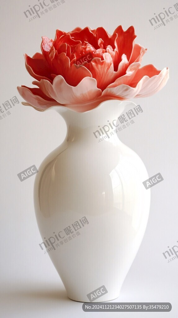 牡丹花陶瓷瓶