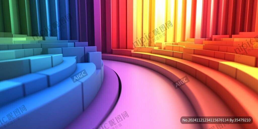 彩虹3d背景