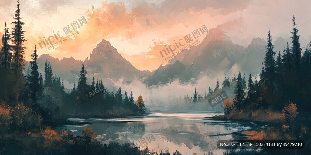 宽屏风景画