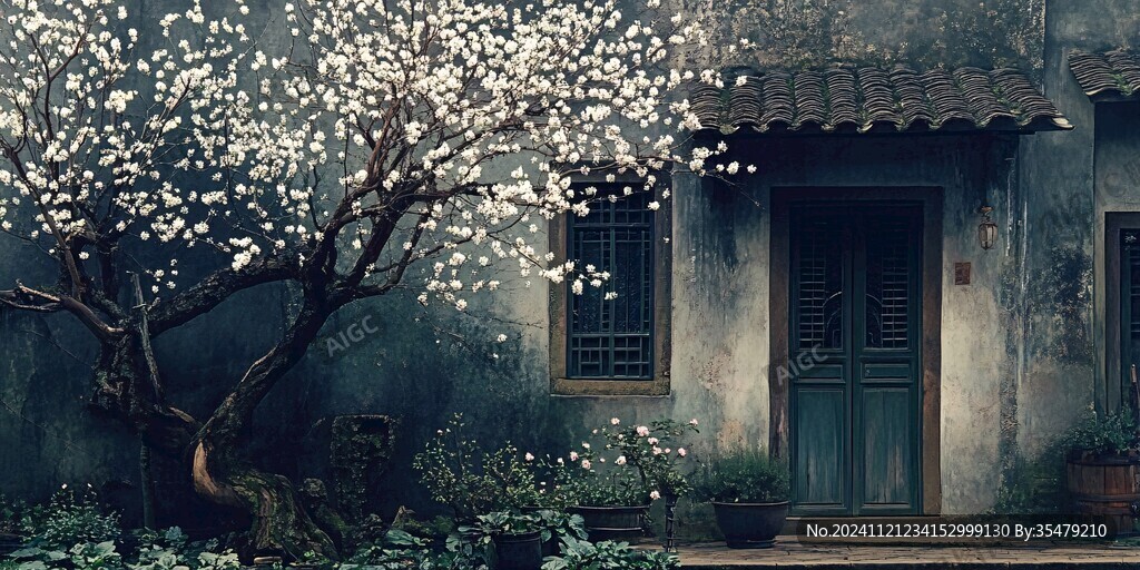 门内梅花树