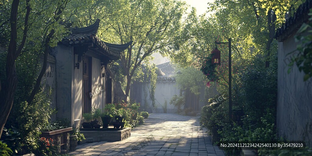 影视小品庭院背景