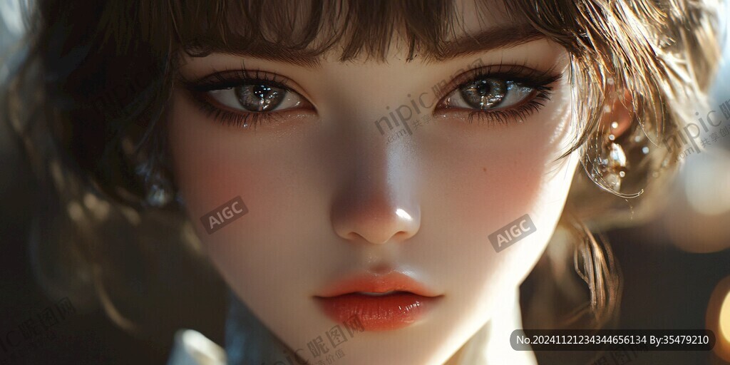 AI创作图cg美女 厚涂少女 3d美女 cg插画 cg绘画作品 写实人物插画 板绘人像 鼠绘模特 流泪的玩具娃娃 4k壁纸 厚涂头像 cgi ...