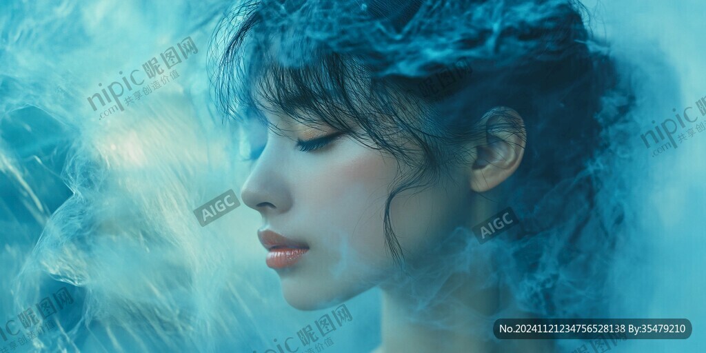 烟雾美女