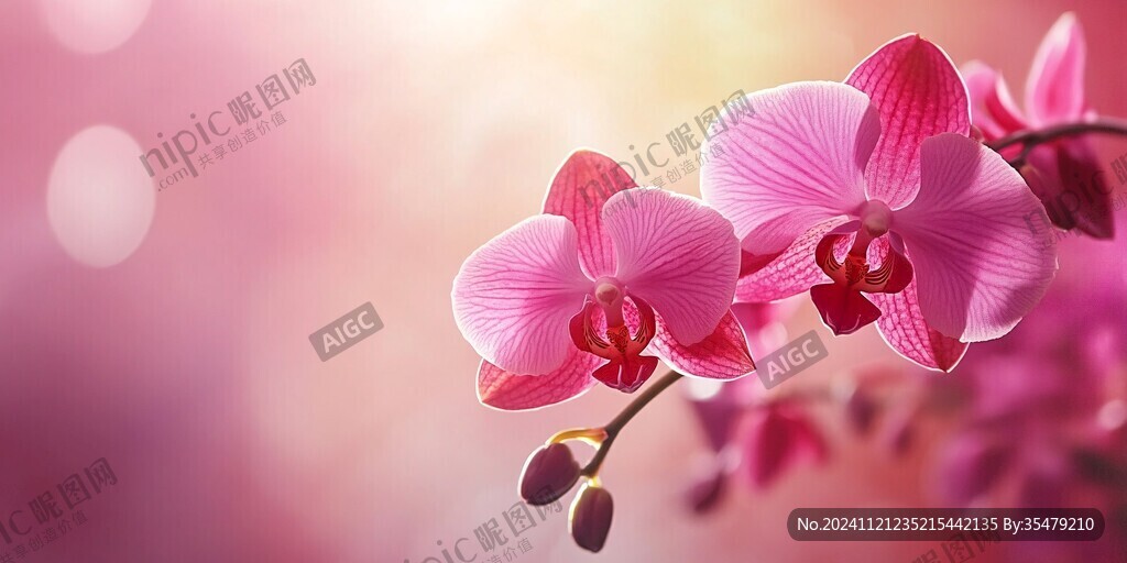 唯美粉红蝴蝶兰