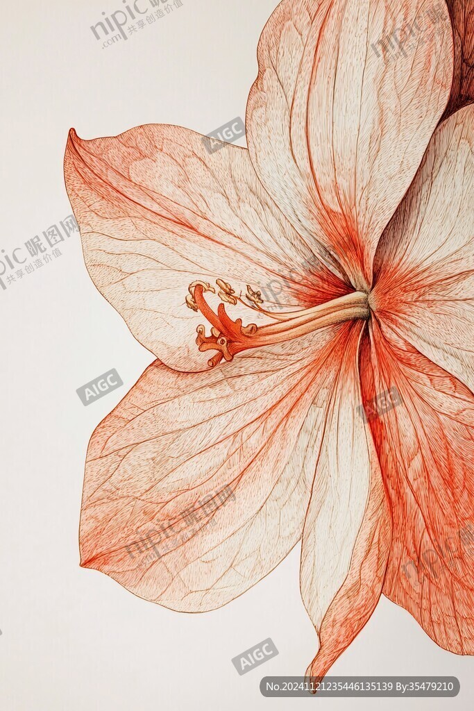 手绘扶桑花
