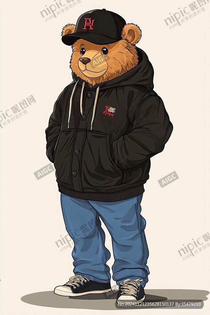 熊装男孩形象设计