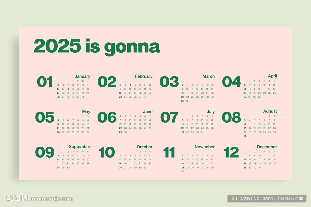2025年月历素材