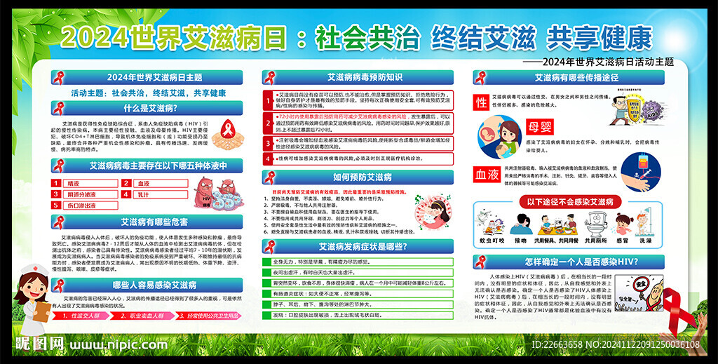 世界艾滋病日知识宣传栏