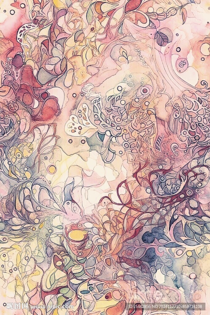数码抽象花