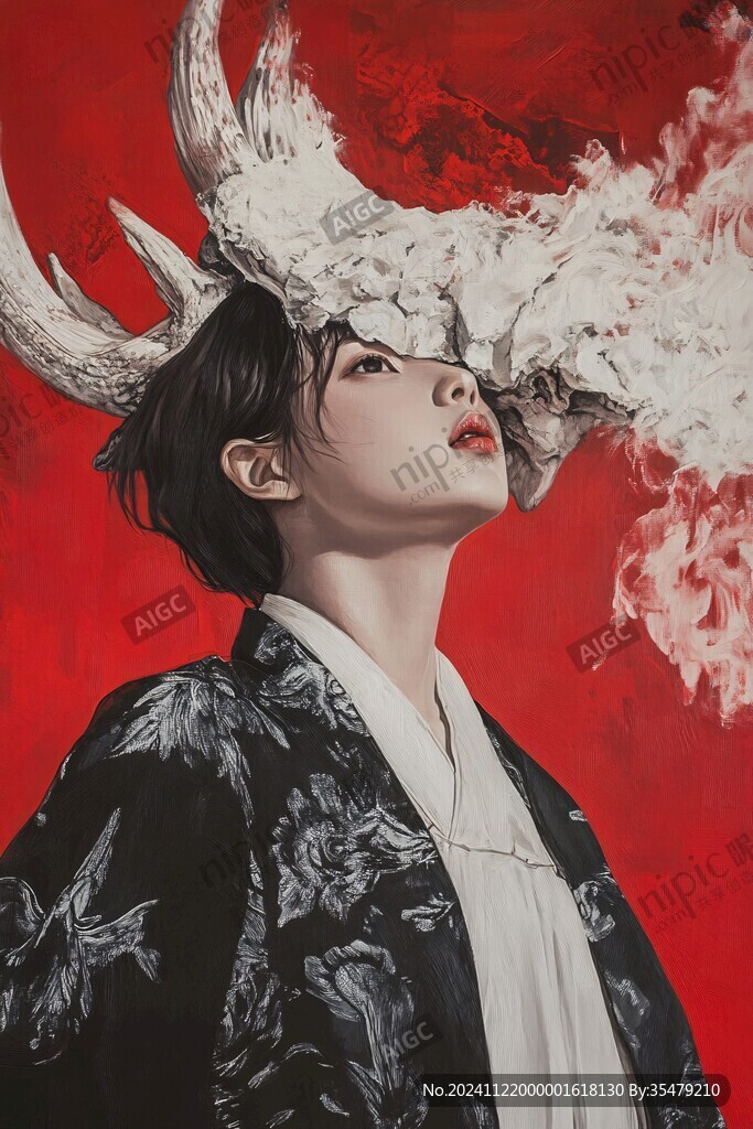 高级感女插画