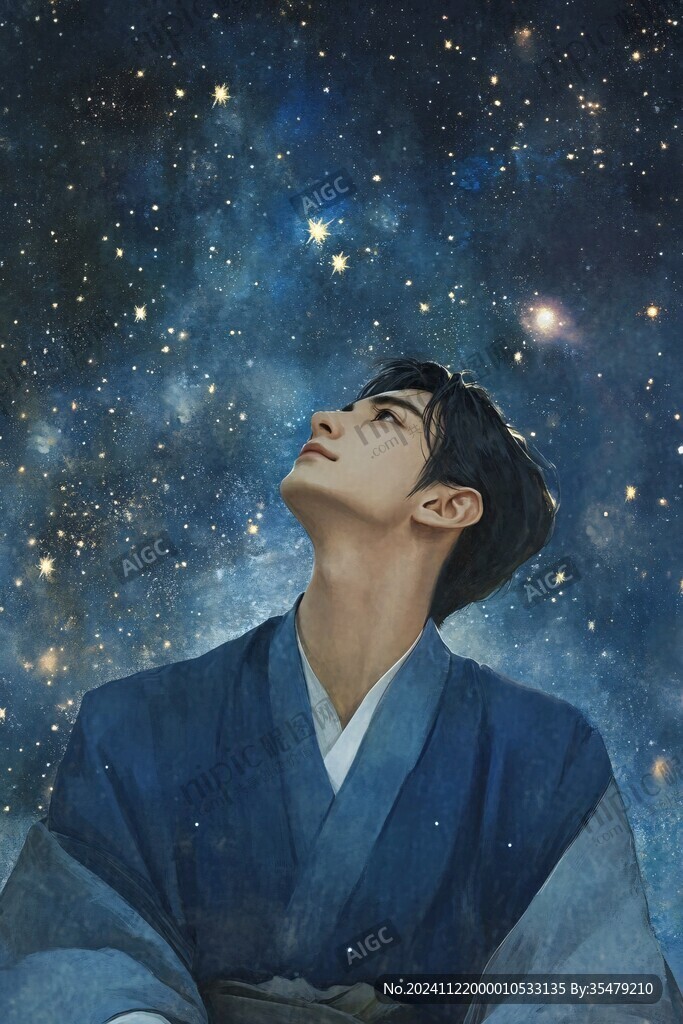 手绘追光的少年