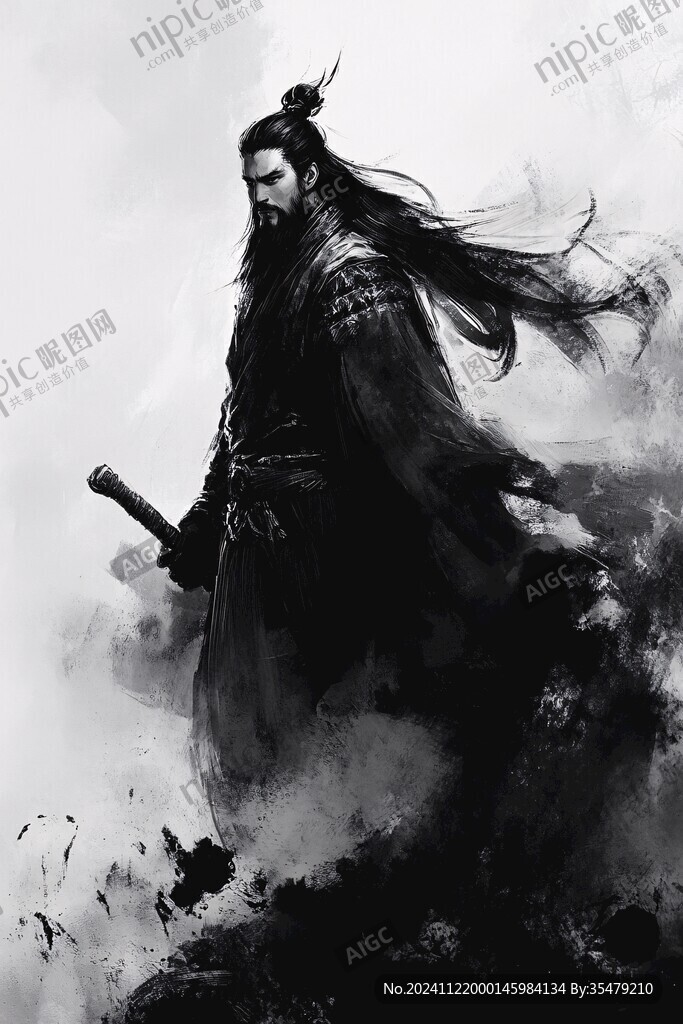 武侠封面插画