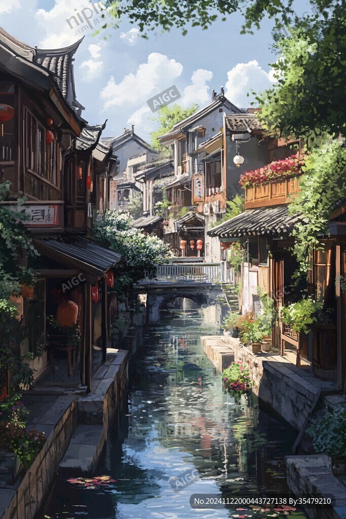 插画江南