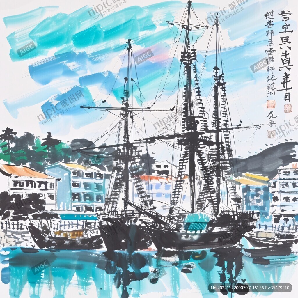 水彩扬帆起航共筑未来