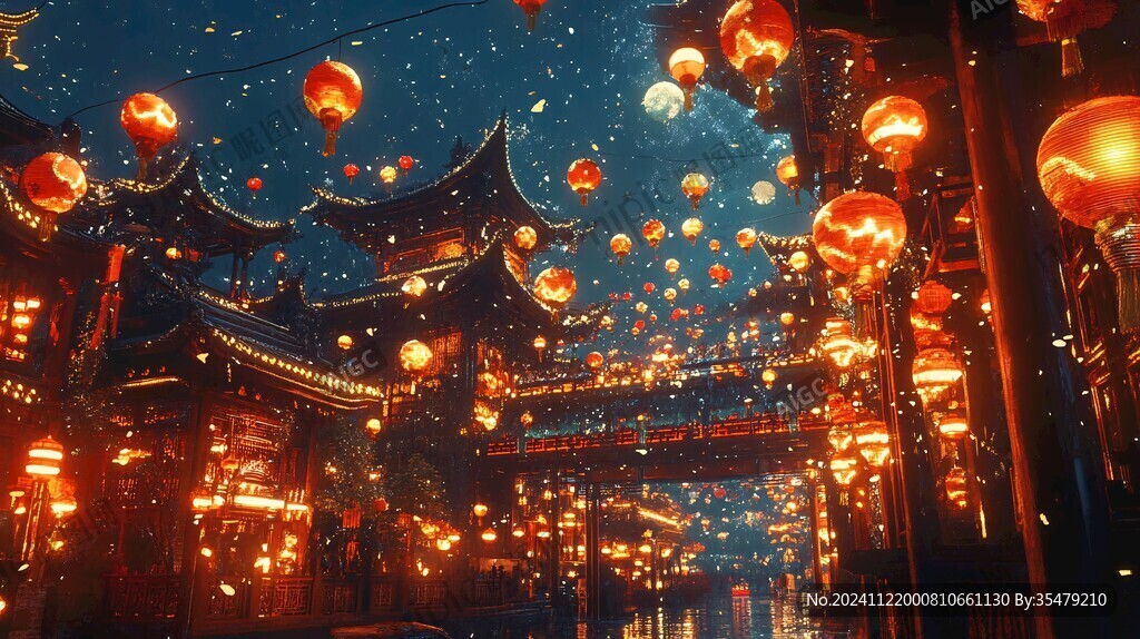 古风夜景