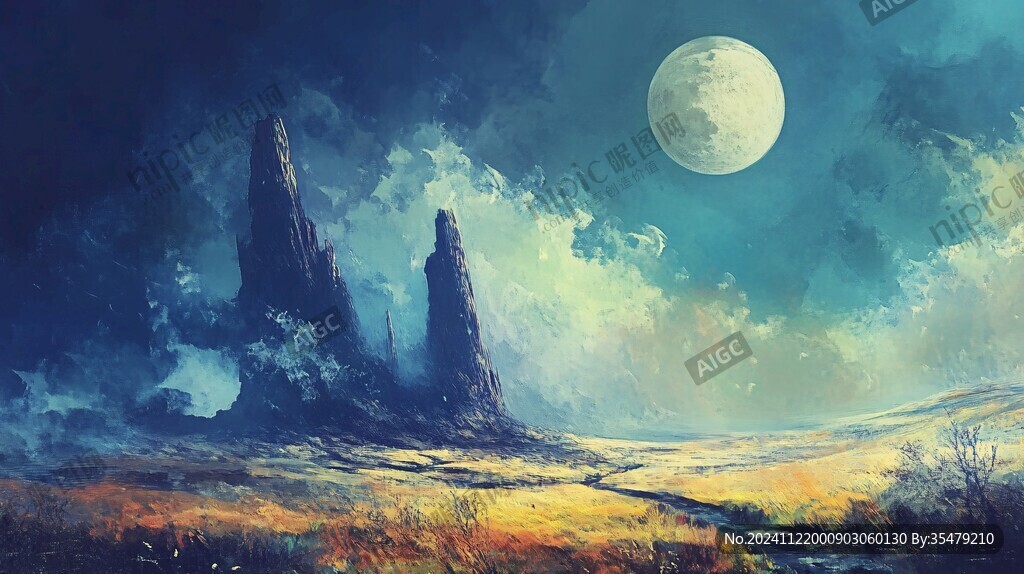 星月河幻想插画