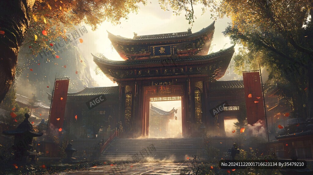 宏大寺庙场景