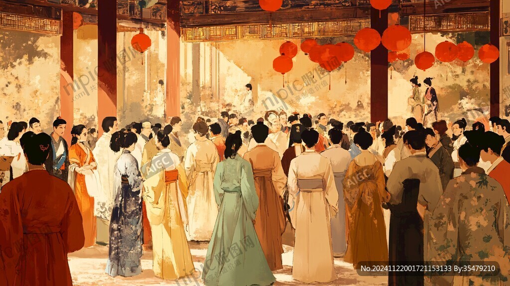 韩熙载夜宴场景图