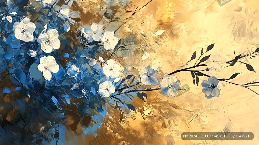 暖调花卉背景