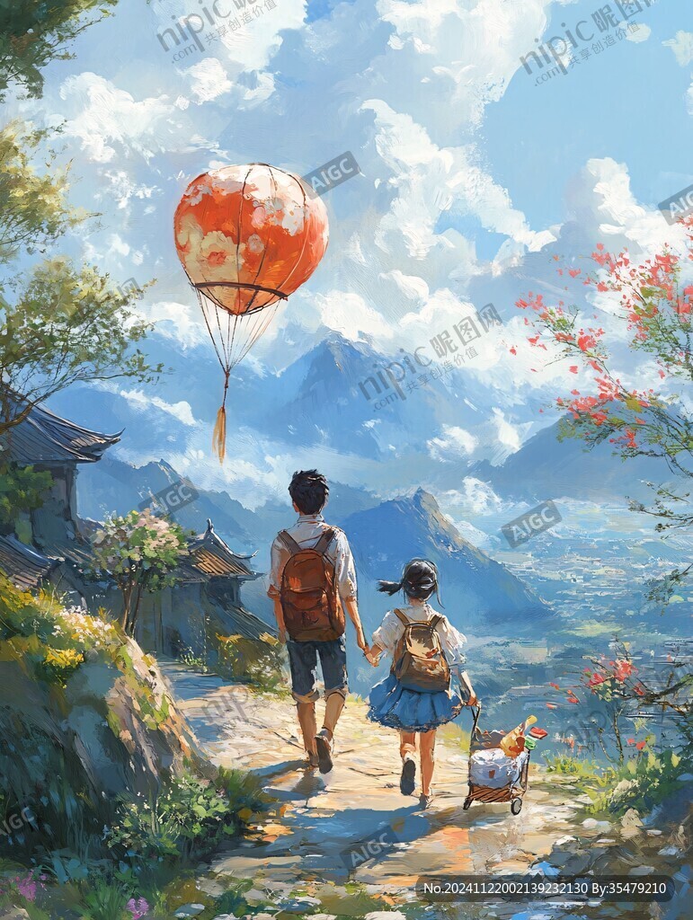 插画背影