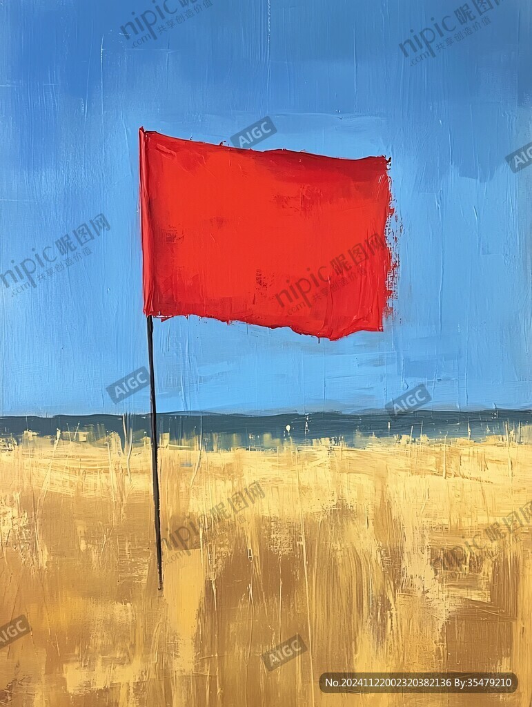 海滩油画