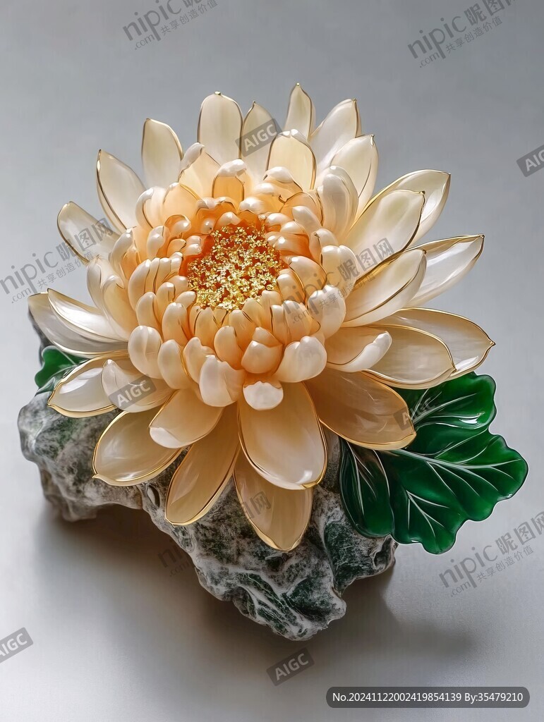 琉璃菊花浮雕