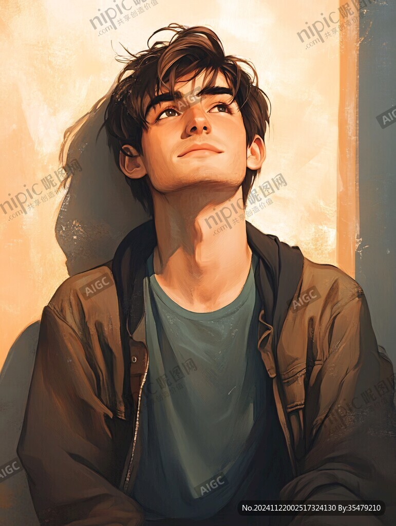 手绘追光的少年