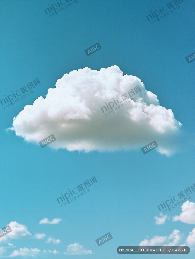 立体感蓝天白云