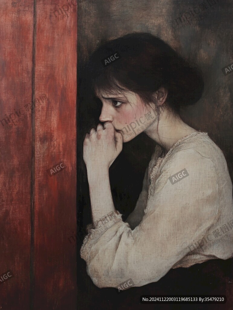 少女油画