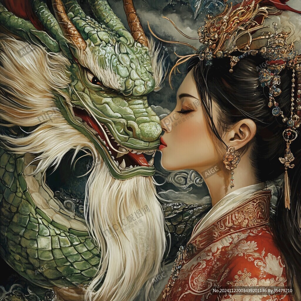 龙凤插画上色
