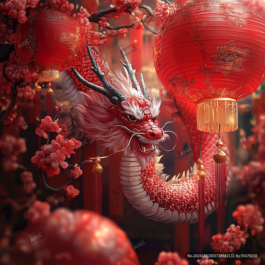 龙年新年氛围装