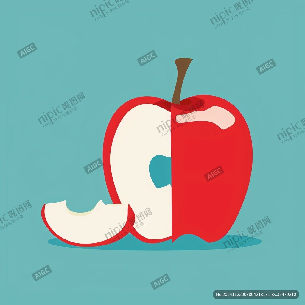 苹果插画设计