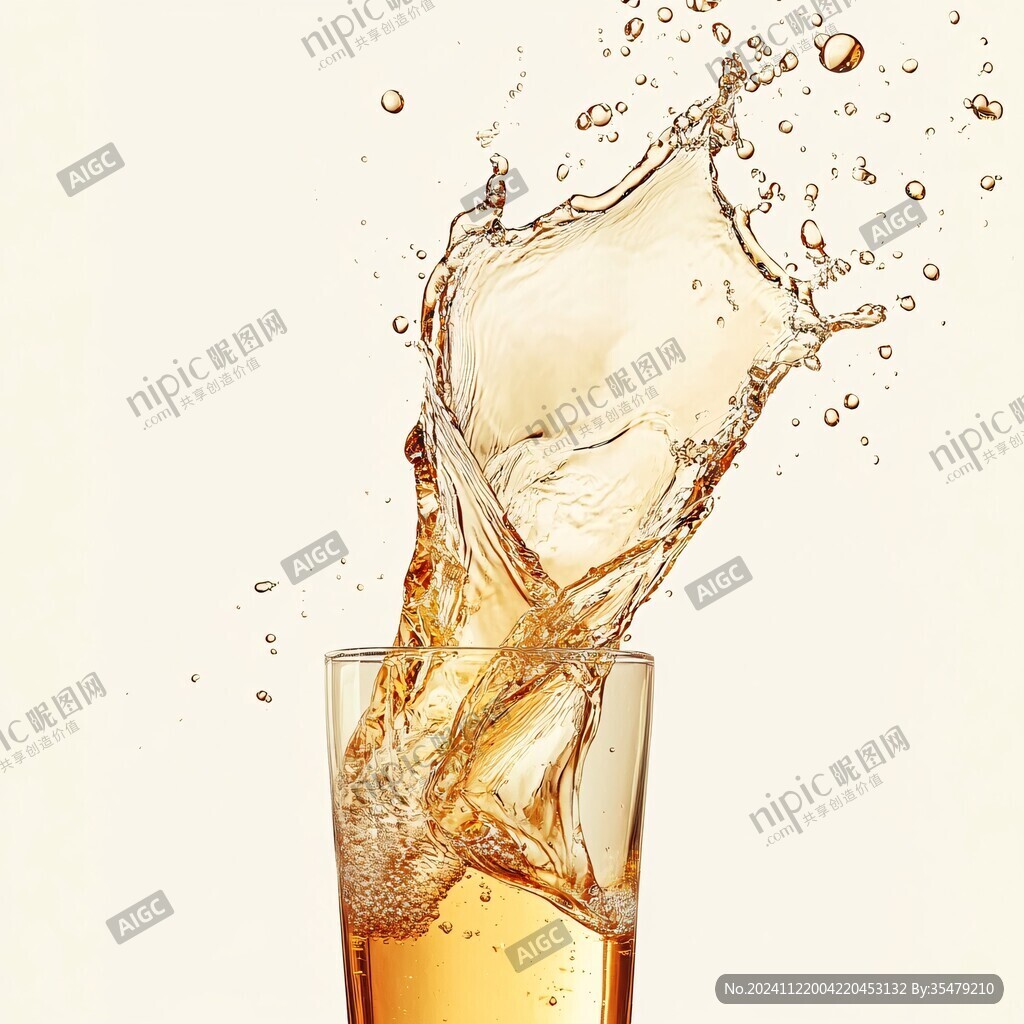 啤酒水花质感特效