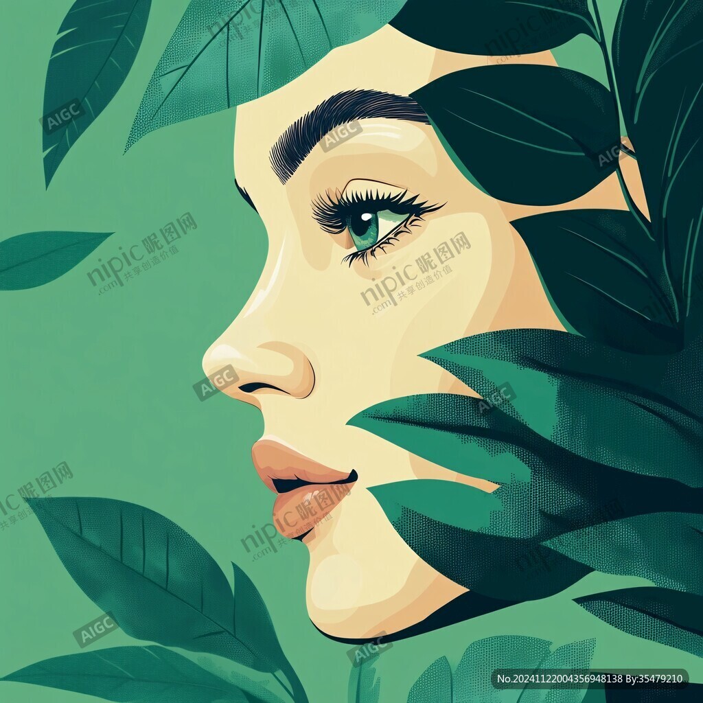 美容养颜插画