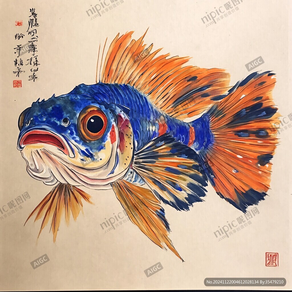 纯手绘鱼儿